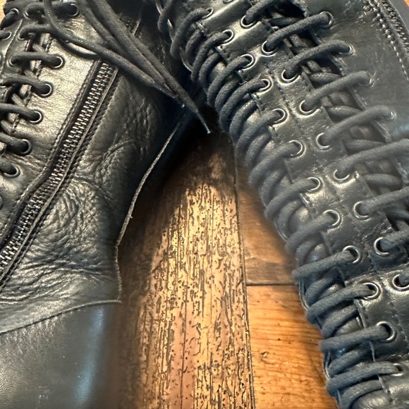 Ann Demeulemeester triple lace knee high talon heels 37 - Picture 8 of 15